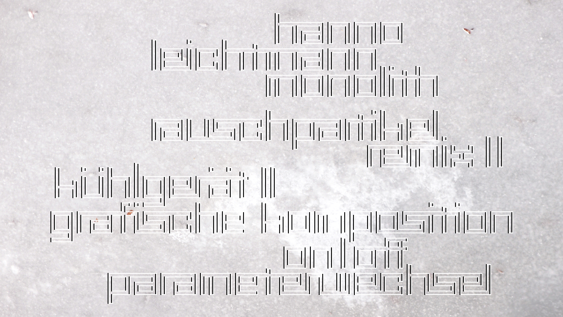 2021-03-10 Hanno Leichtmann - 1996 Monolith (rauschpartikel Remix 1 - 3)